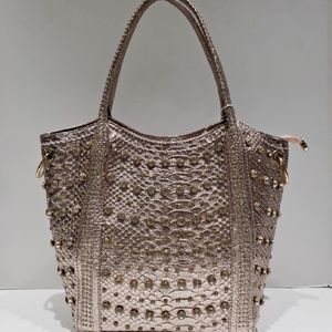 So Studded Rose Gold Handbag
